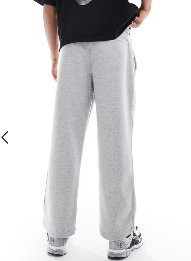 سروال رياضي واسع – gris – خفيف ومريح).