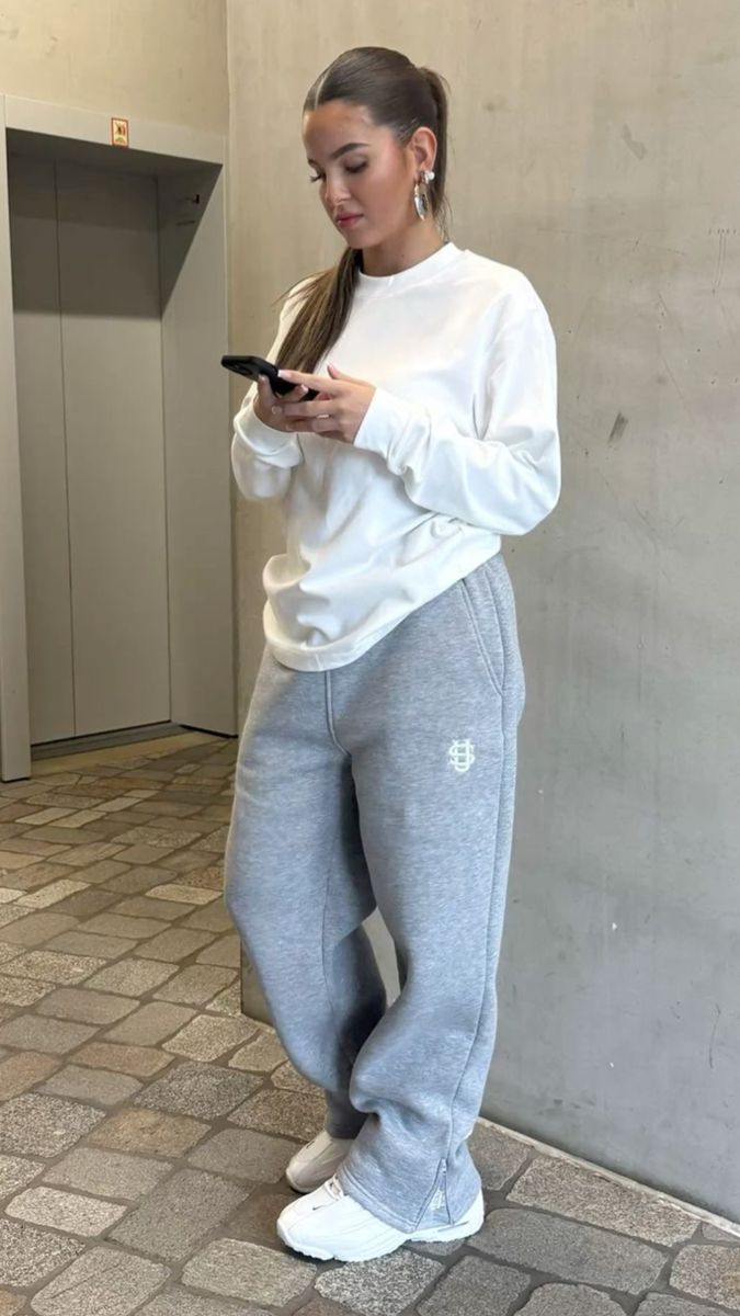 jogging سروال واسع بستايل عصري