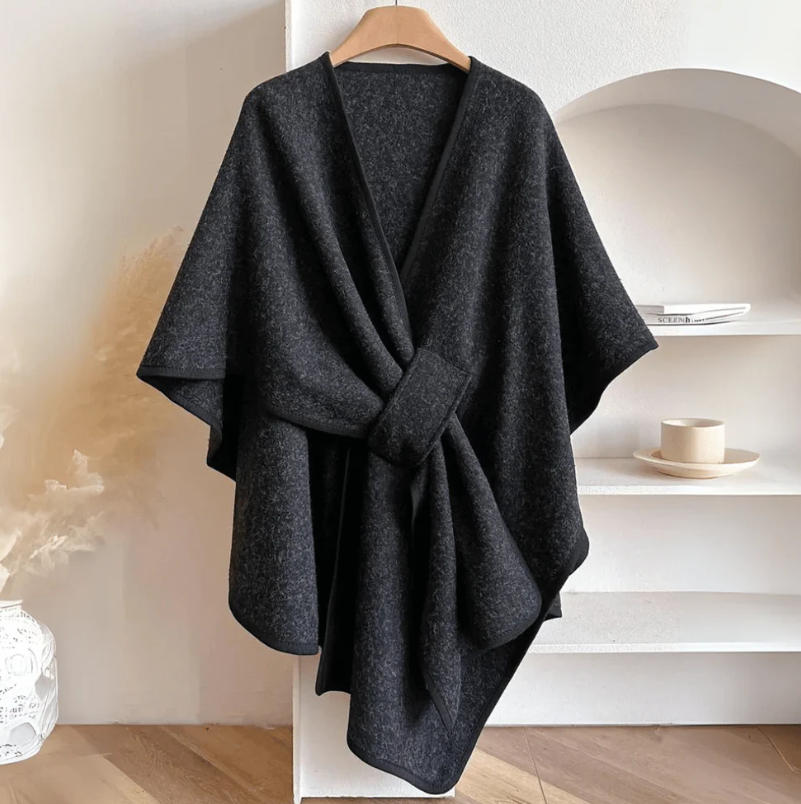 Châle Poncho Douillet ❄️💫 – Style et Chaleur